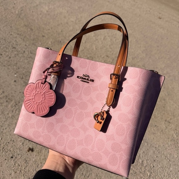Coach Handbags - NWT！COACH Mollie Tote Bag 25 In Signature（CER24）Powder Pink